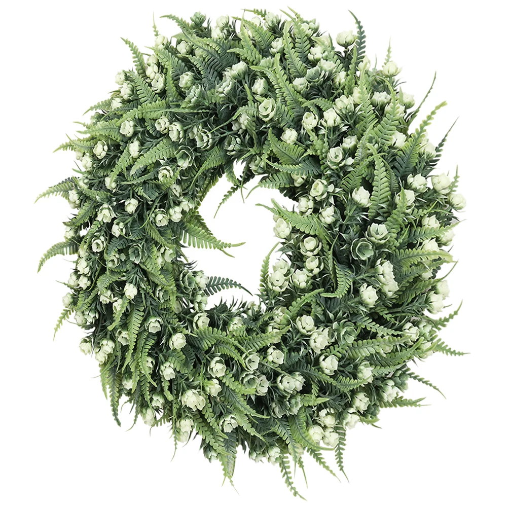 

Artificial Garland Delicate Round Wreath Simulation Flower Wreath Pendant Door Hanging Decoration
