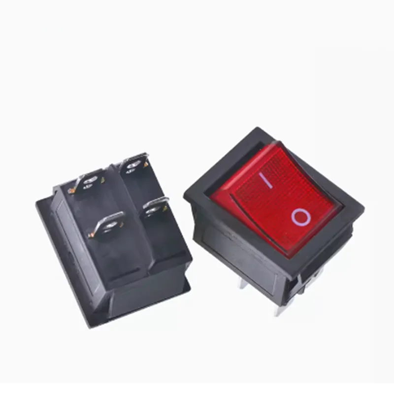 KCD4 клавишный выключатель, 2 положения, 4 контакта, вкл./выкл., электрическое оборудование со стандартным выключателем мощности 16 А 250 В переменного тока