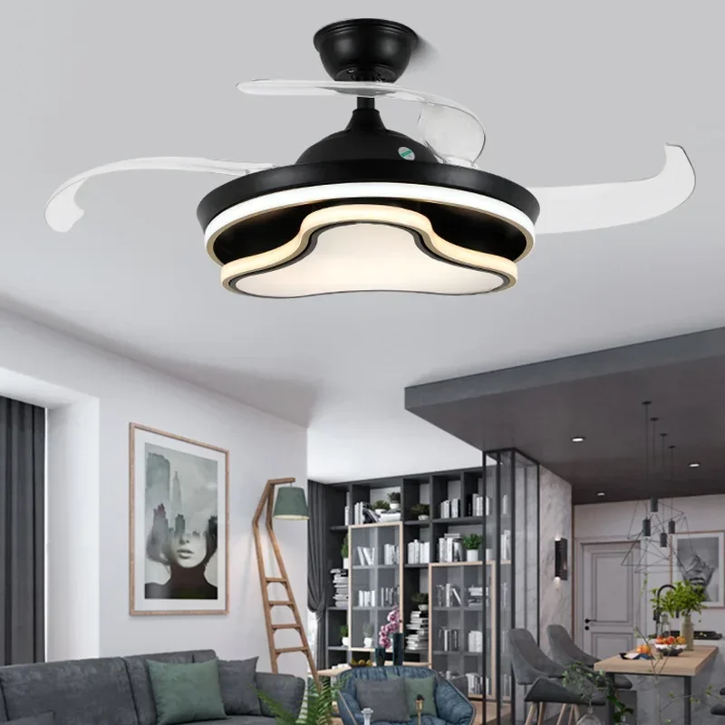 Современная Бесшумная люстра-вентилятор размером 42 дюйма для гостиной столовой