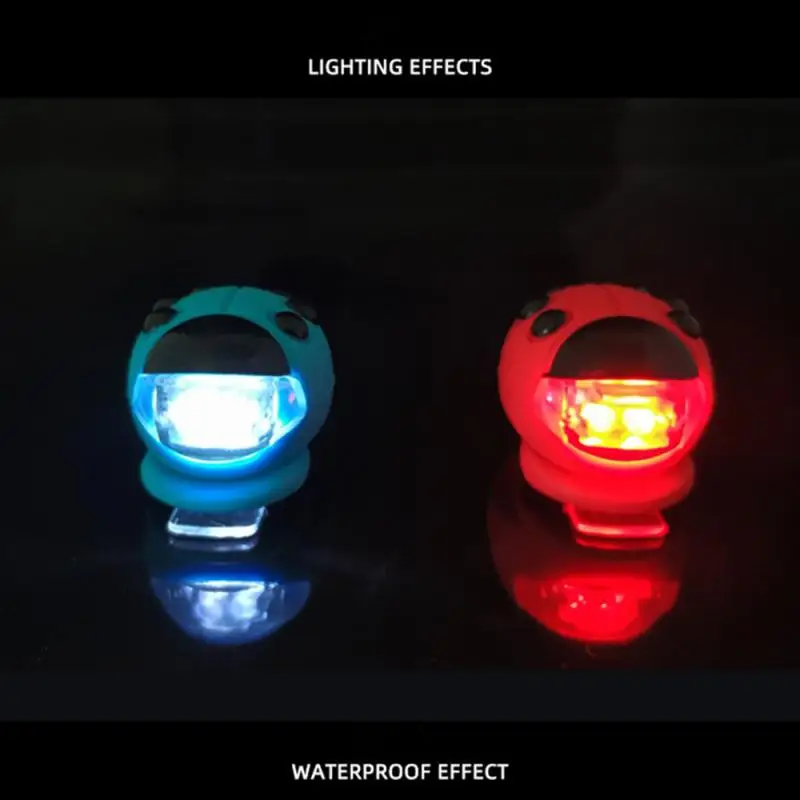 

Bicycle Silicone Ladybug Light Bicycle Lights Waterproof Rechargeable LED Balance Car Headlight MTB Sliding Step Lantern Lamp