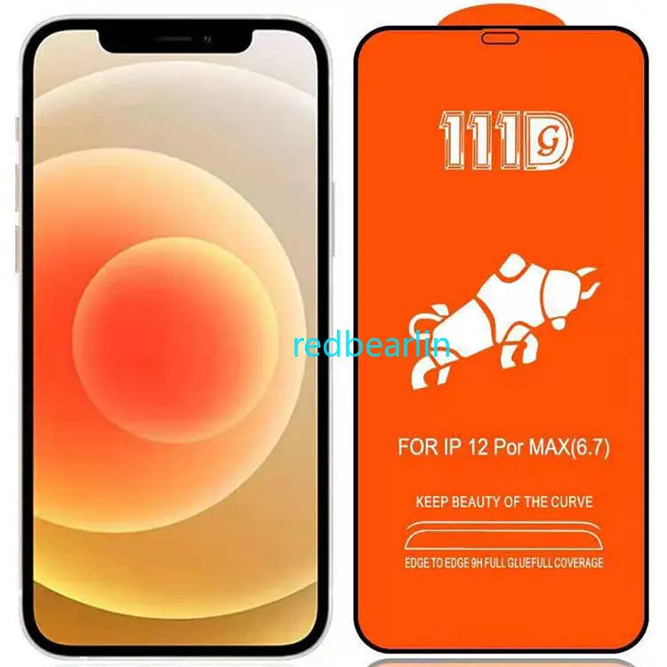 25pcs 111D Full Coverage Tempered Glass Film For iPhone 14 13 12 Pro Max Screen Protector For X XS XR Max se 2020 Protective