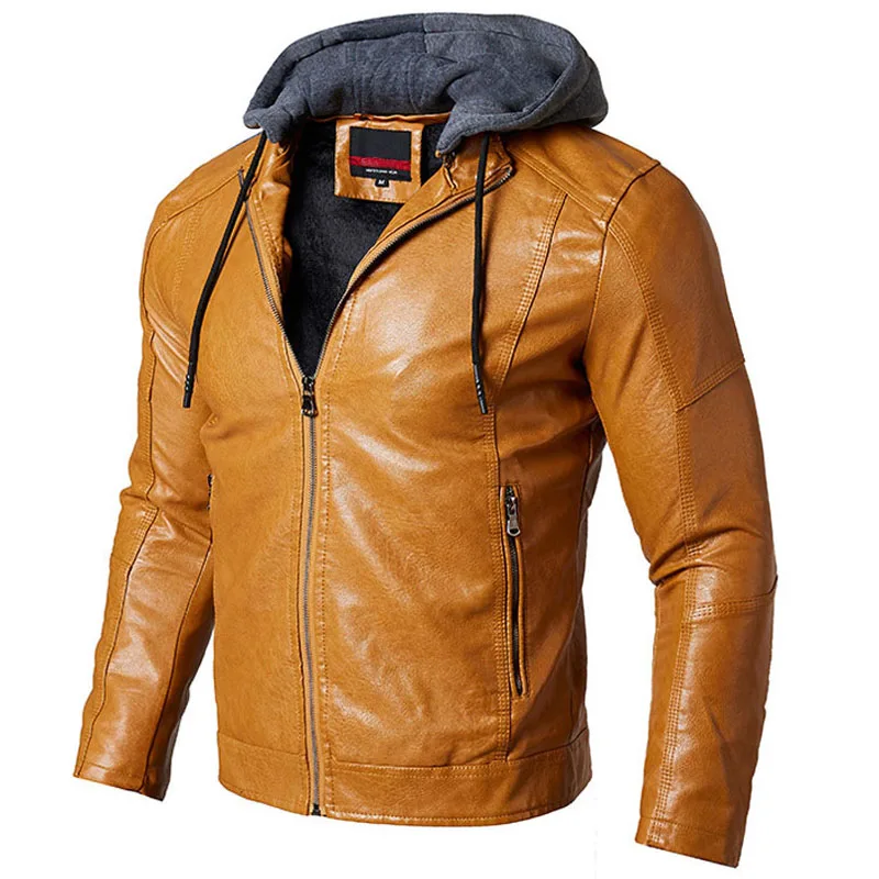 Winter PU Jacket Men Spring Winter Faux Leather Waterproof Windbreaker Outwear Jacket And Coat Men jaqueta de couro Dropshipping
