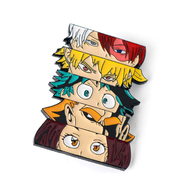 

Japanese My Hero Academia Badges With Anime Enamel Pin Brooches Lapel Pin Badges on Backpack Jewelry Accessories