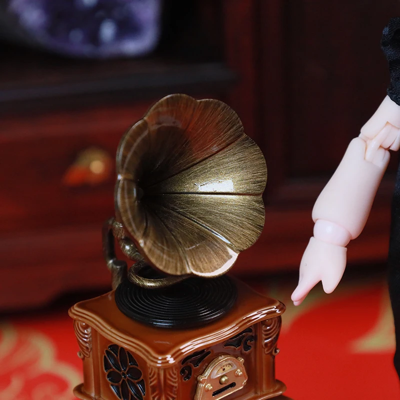 3 шт./компл. кукольный домик миниатюрный ретро граммофон мини фонограф рекорд