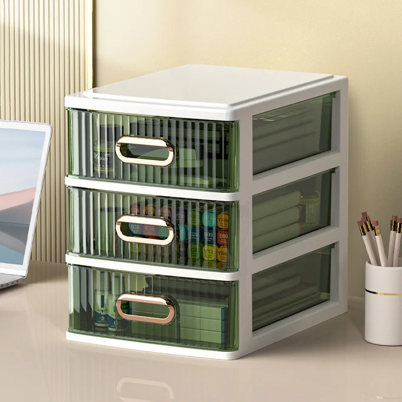 

Drawer Style Desktop Storage Box, Office Desk, Stationery, Cosmetics, Organizing Storage Rack, Household Plastic Storage Cabinet