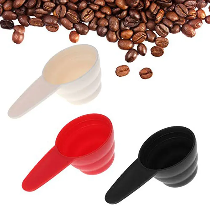 3 Level Scale Coffee Scoop Coffee Powder Tamping Scoop Plastic Measurement Coffee Bean Spoon Coffeeware Kitchen Accessories