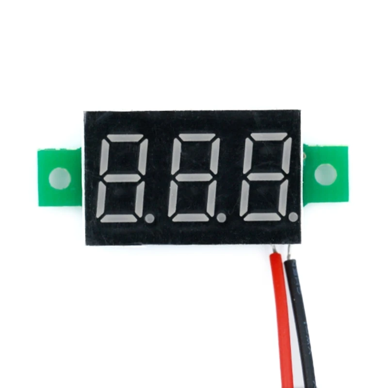 

DC2.4-30V Voltmeter LED Digital Voltage Meter Volt-Detector Tester Panel for Car Motocycle Volt-Gauge with Connect Wires D0LD