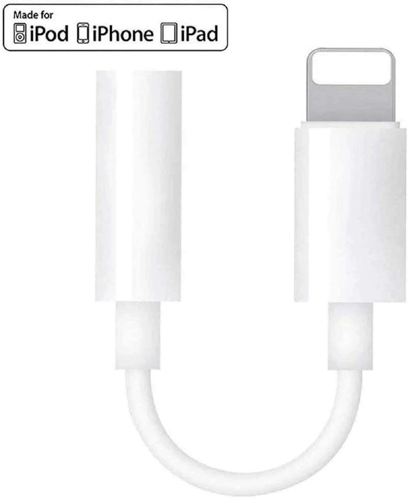 Адаптер для наушников Lightning/3 5 мм Aux аудио стерео кабель iPhone 7/8/Xs/XR/11/12 iPod iPad