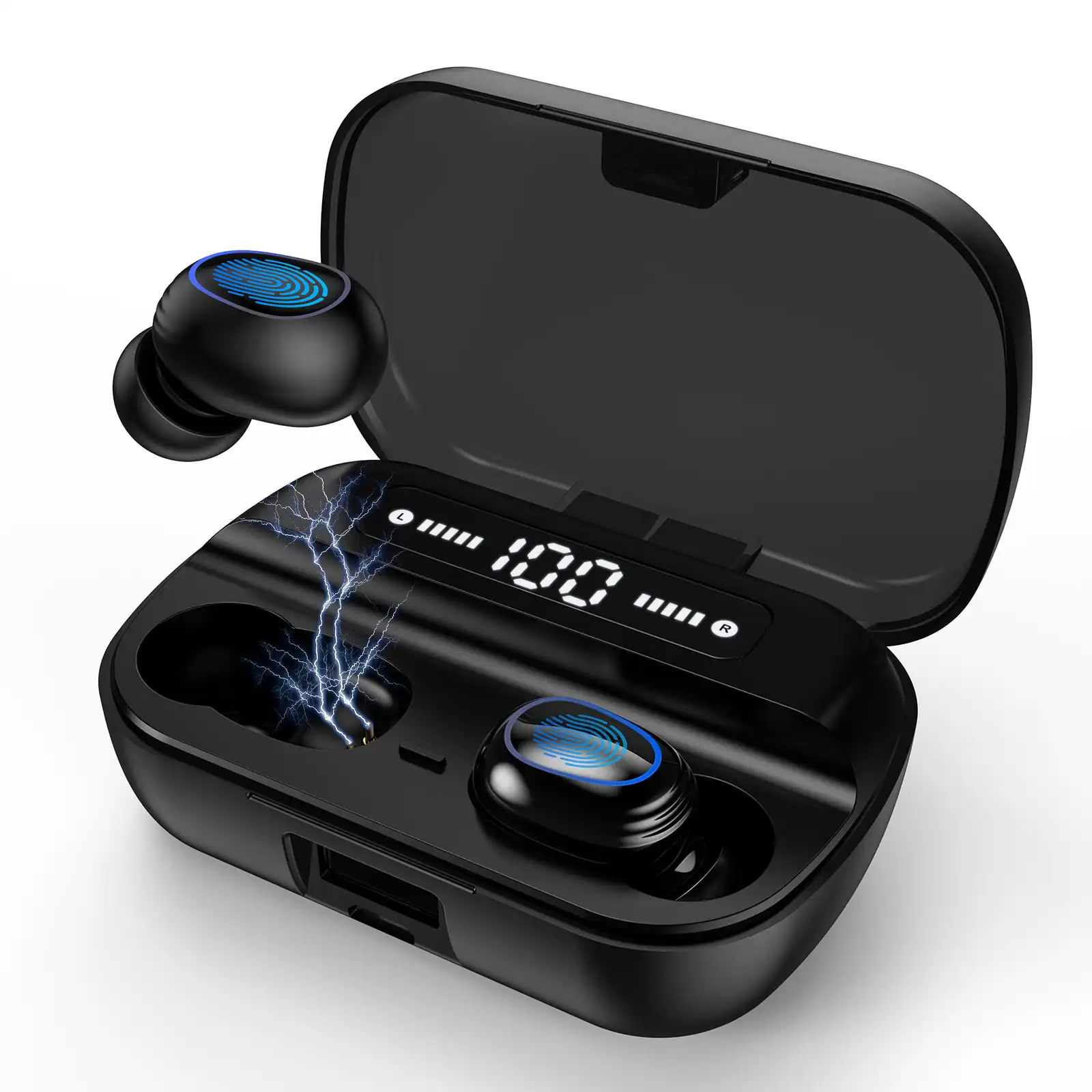

TWS беспроводные наушники Bluetooth 5,3, наушники-вкладыши с шумоподавлением и микрофоном, с цифровым дисплеем