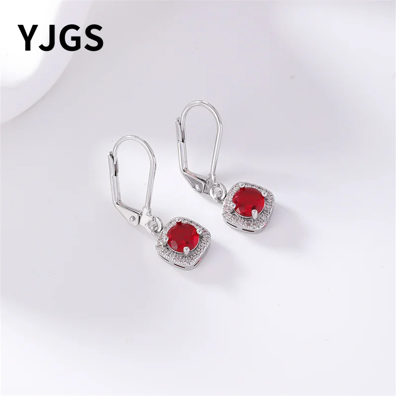 YJGS круглые серьги с цирконом модные роскошные нишевые высококачественные