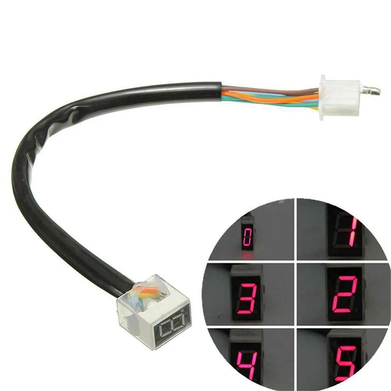 

Universal LED Digital Gear Indicator Motorcycle 8 Digital Display Speedometer Indicator Motorcycle Display Shift Lever Sensor