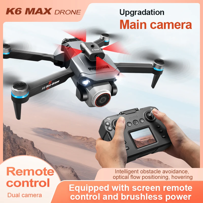 K6MAX Дрон 4K Профессиональный FPV с камерой RC Квадрокоптер Воздушная авиационная