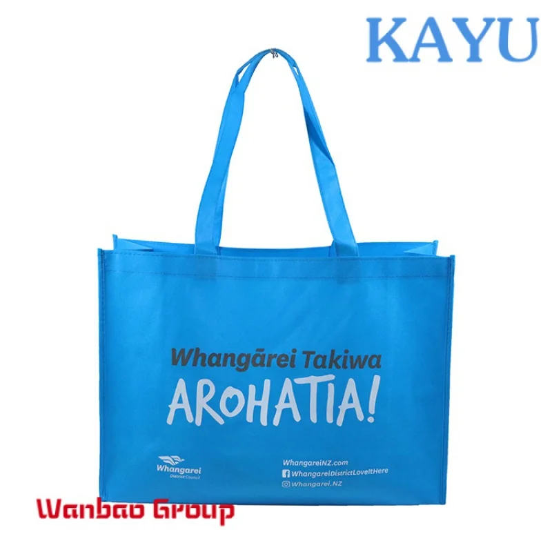 personalized trade show reusable tote non woven pp bag Eco Printed Non woven bag For Storage Promotional Use