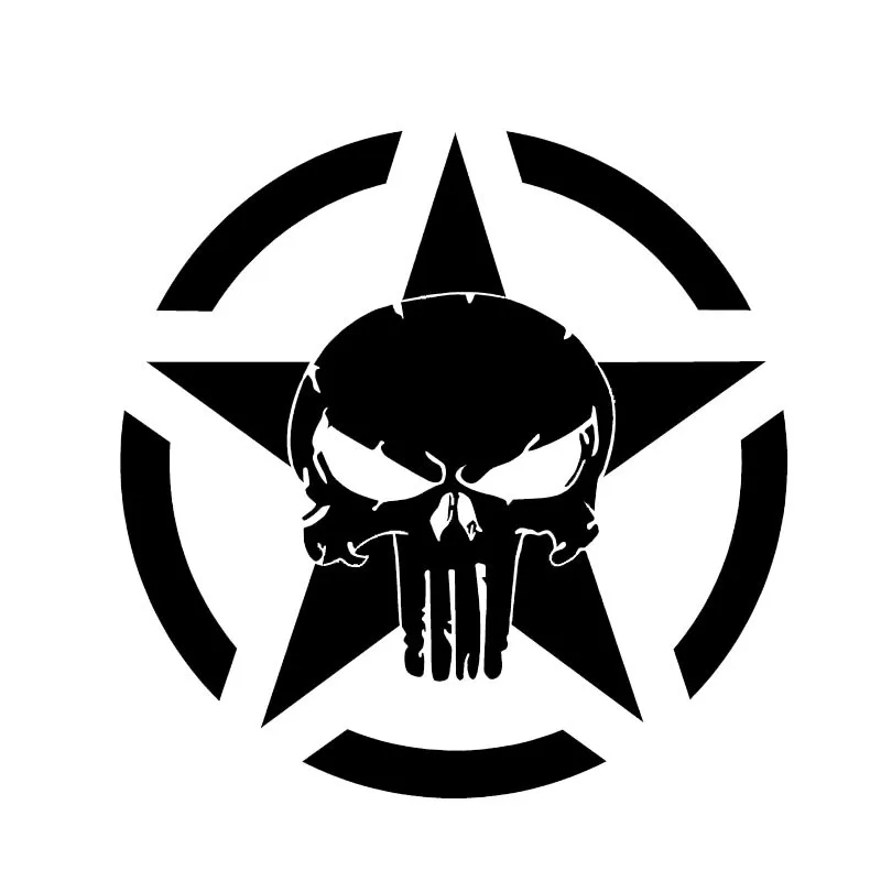 

Лидер продаж, наклейки и наклейки для кузова автомобиля с черепом и пентаграммой, декоративные наклейки с забавным покрытием от царапин KK