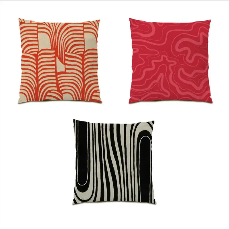 

Geometric Throw Pillow Covers Color Geometry Living Room Decoration Bed Abstract Square Cushion Cover 45x45 Modern Simple E0426