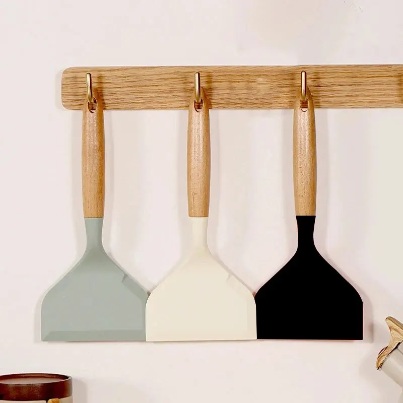 Экологически чистая силиконовая металлическая лопаточка для приготовления пищи