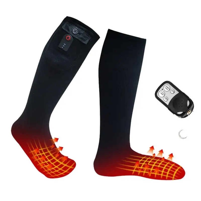 

Electric Heated Socks Winter Warm Thermal Socks Washable Remote Control Rechargeable Heated Ski Socks Extra Thick Insulated 3