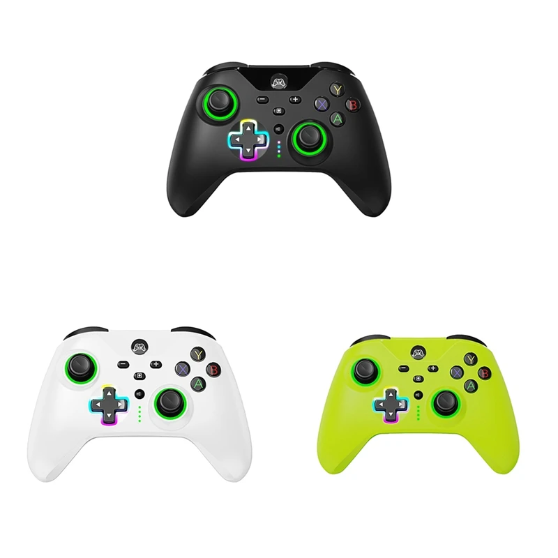 

Game Console Controller Joystick With LED Flashing Light Macro Functions For Black