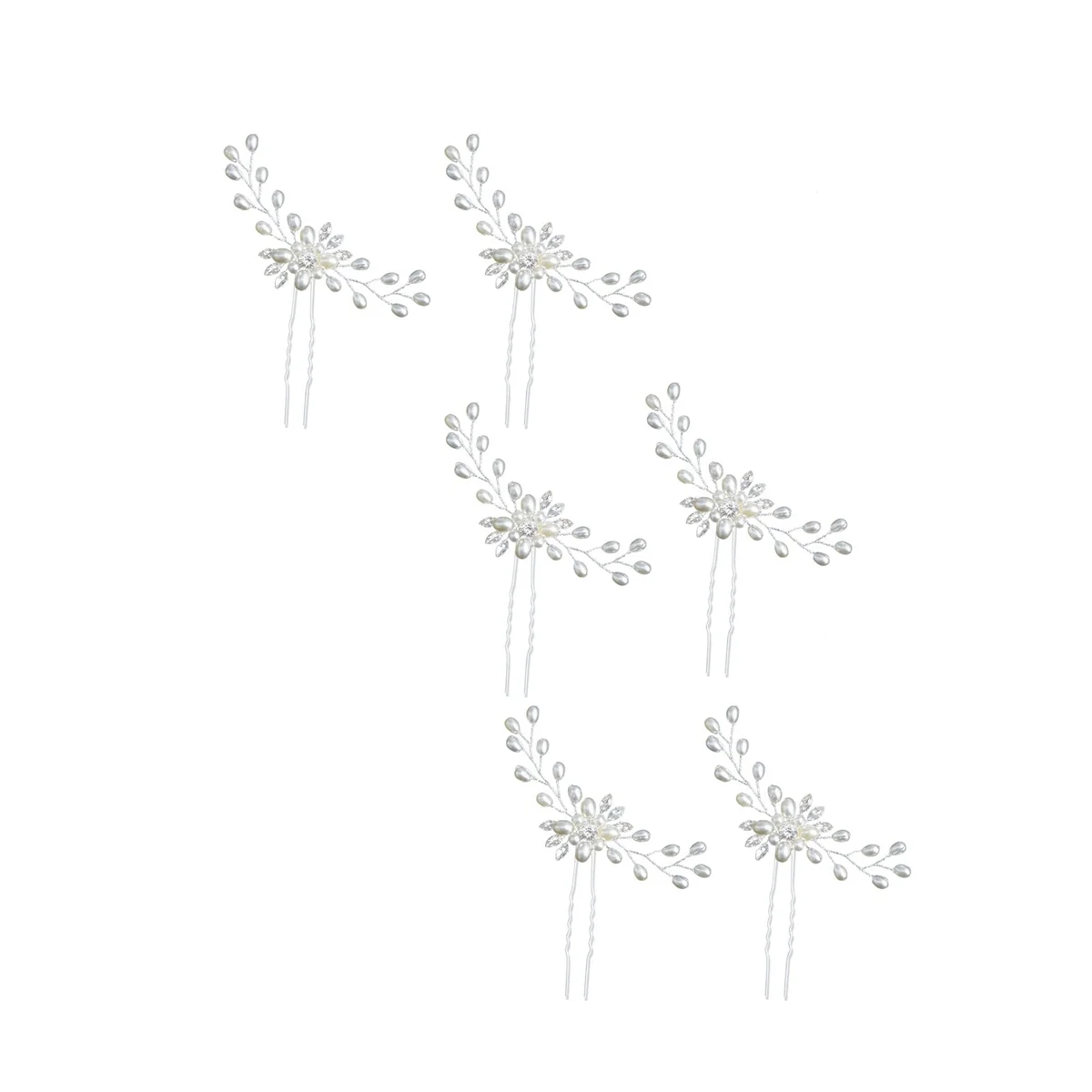 

6 Pcs Crystal Wedding Hair Combs Hair Accessories for Girls Pearl Rhinestone Headpiece Women Hair
