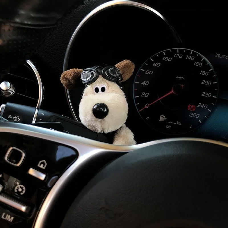 

Car Decoration Dolls Pilot Pawdog Steering Lights Wiper Wye Shield Ornaments