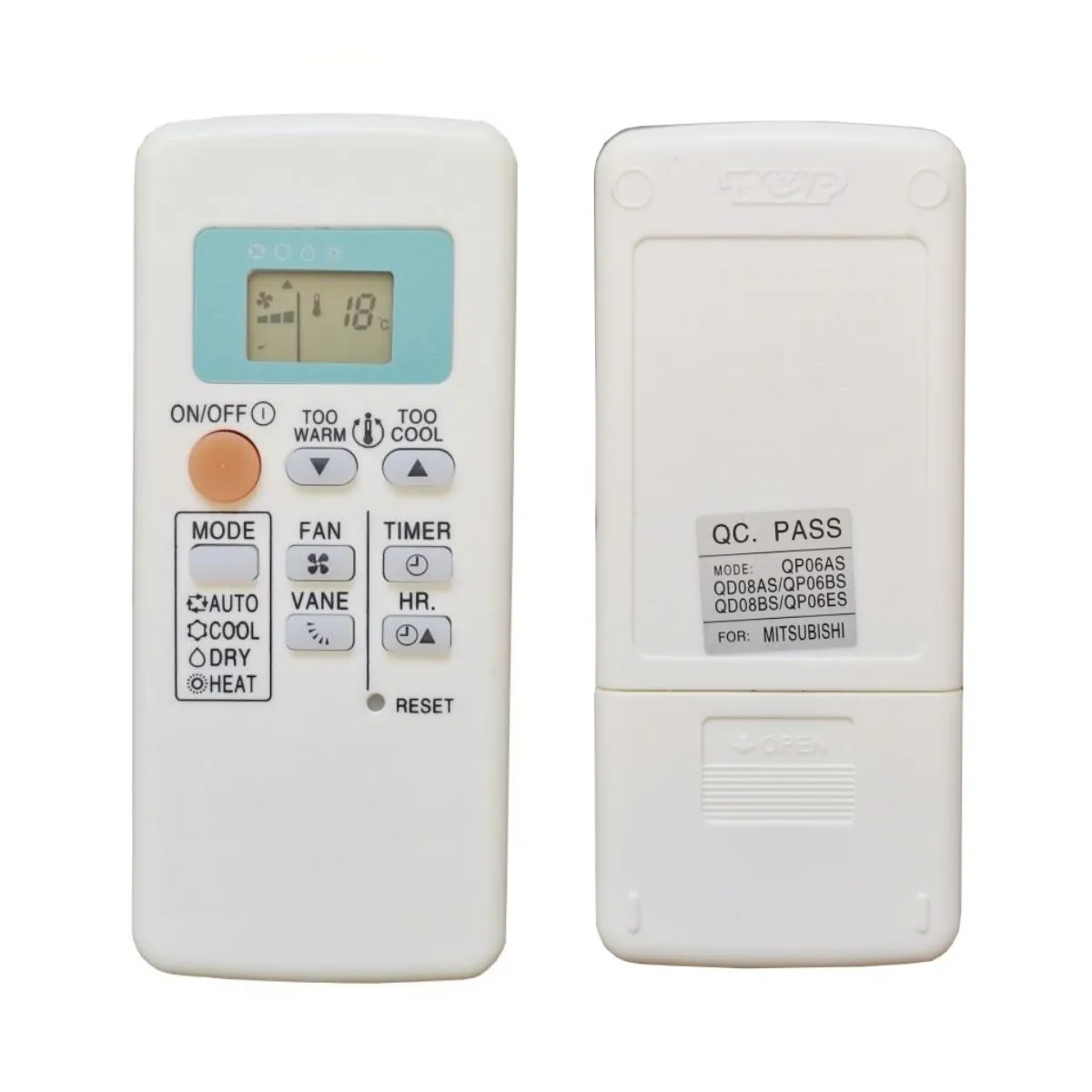 

New Intelligent Air Conditioner Remote Control For MITSUBISHI Air Conditioning QP06AS QD08AS QP06BS QP06ES QD08BS