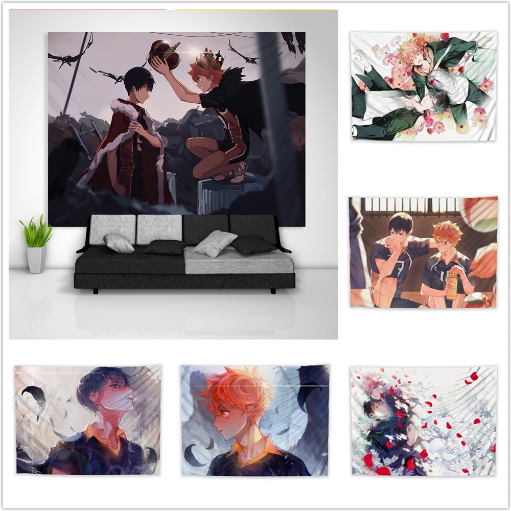 Haikyuu! Hinata Shouyou X Tobio Kageyama холст живопись аниме постеры настенные художественные