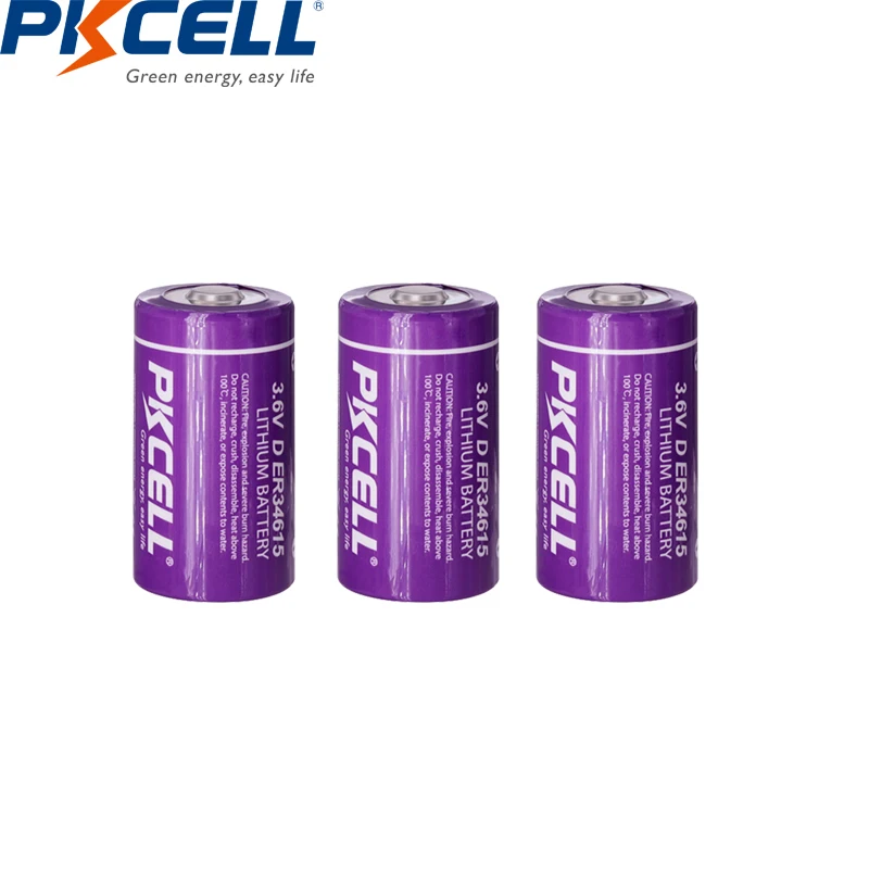 

3Pcs/PKCELL 3.6V ER26500 Battery 9000Mah 3.6 Volt C Size Lithiun Li-SOCl2 Primary Batteries For Electrical Tools