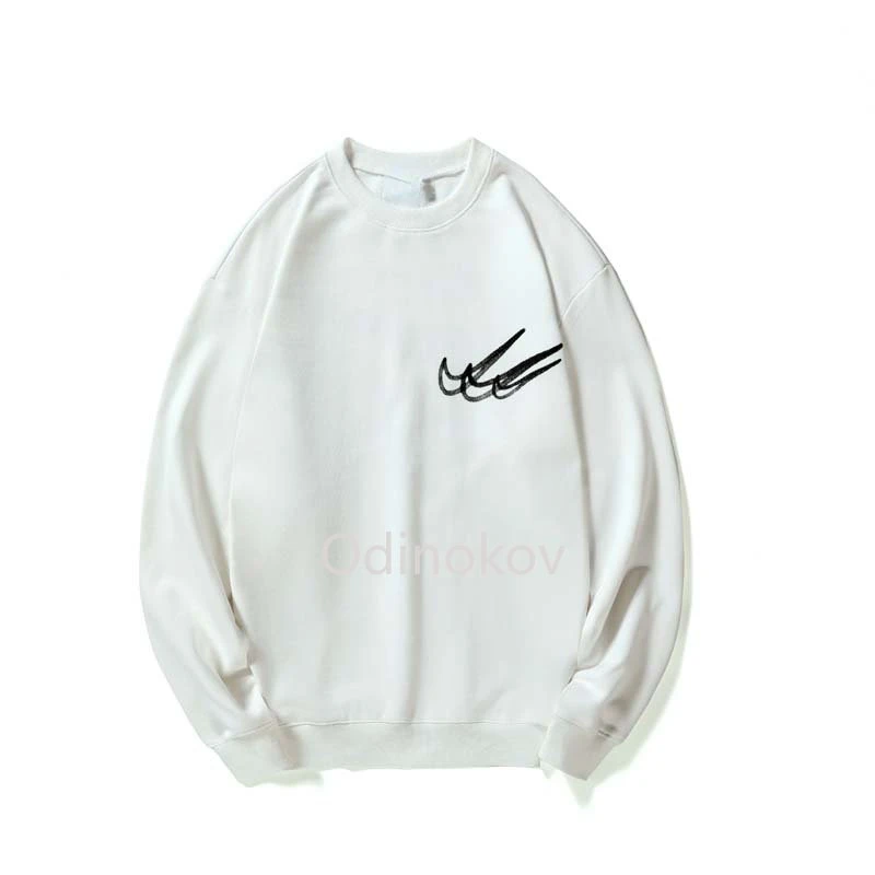 

Spring/summer Women's Hoodie Pure Cotton Loose Round Neck White Leggings Fashionable Versatile Long Sleeve Tee