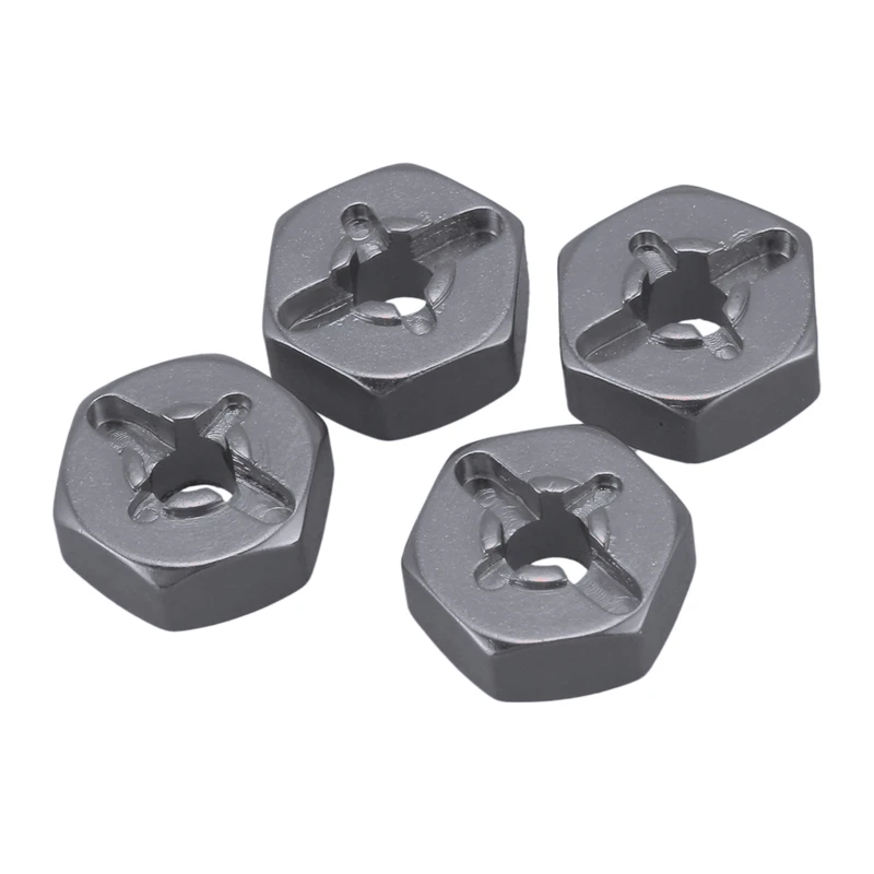 2023 Hot-3X Aluminum Alloy 12Mm Combiner Wheel Hub Hex Adapter Upgrades For Wltoys 144001 1/14 RC Car Spare Parts,Grey images - 6