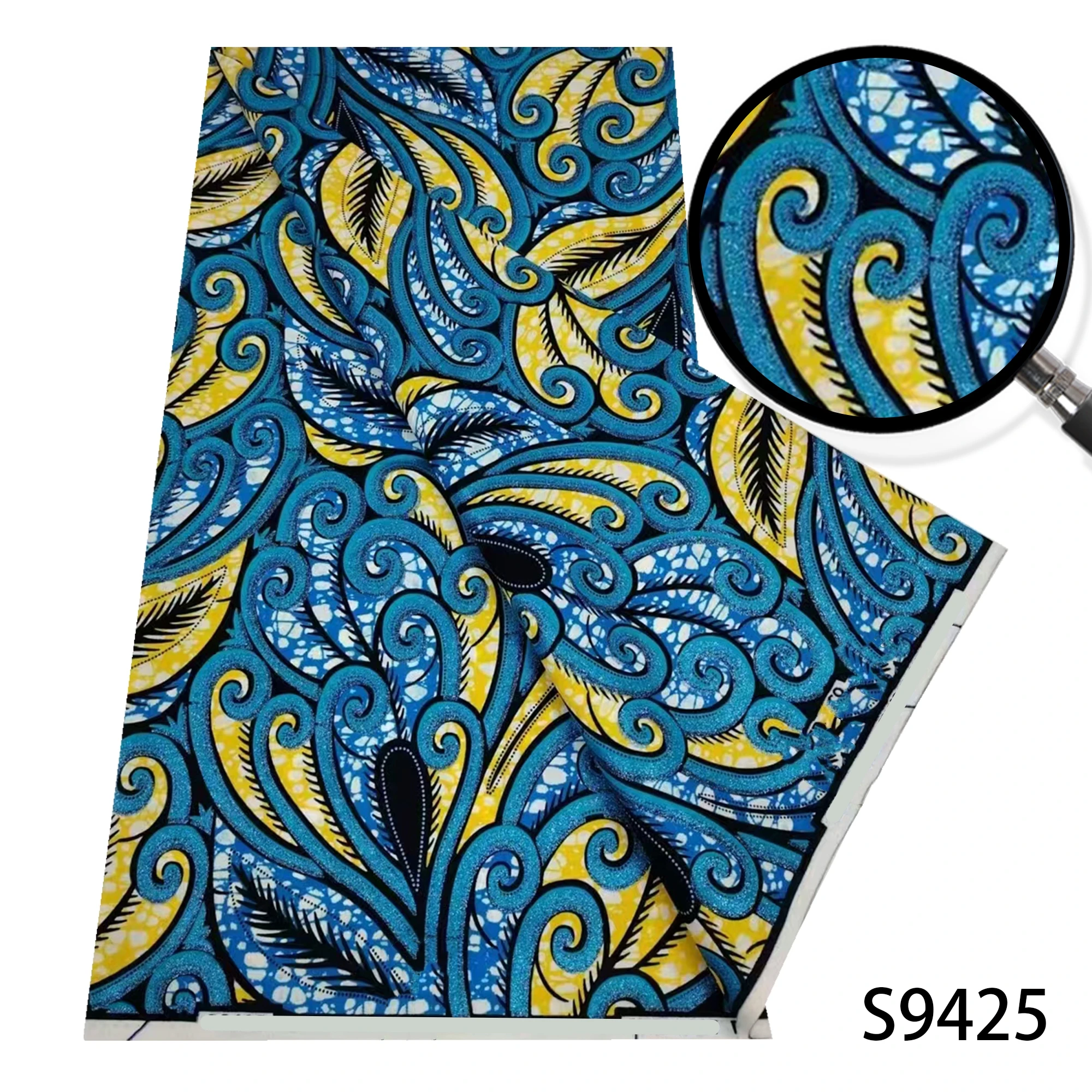 Популярный новый стиль африканский золотой песок восковая ткань с принтом 100%