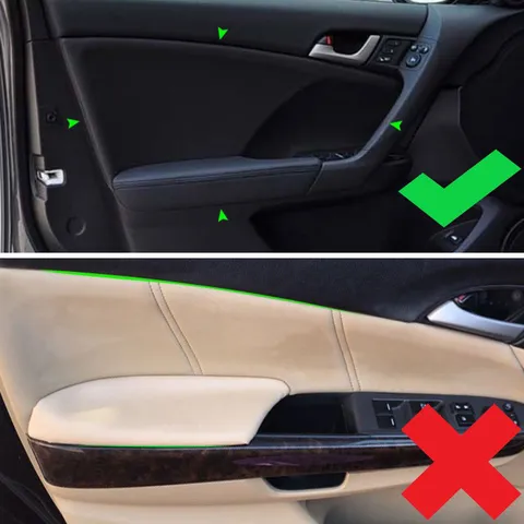 Для Honda Accord 2008 2009 2010 2011 2012 4 шт., кожаный подлокотник из микрофибры для внутренней двери автомобиля/крышка дверной панели, сменная отделка