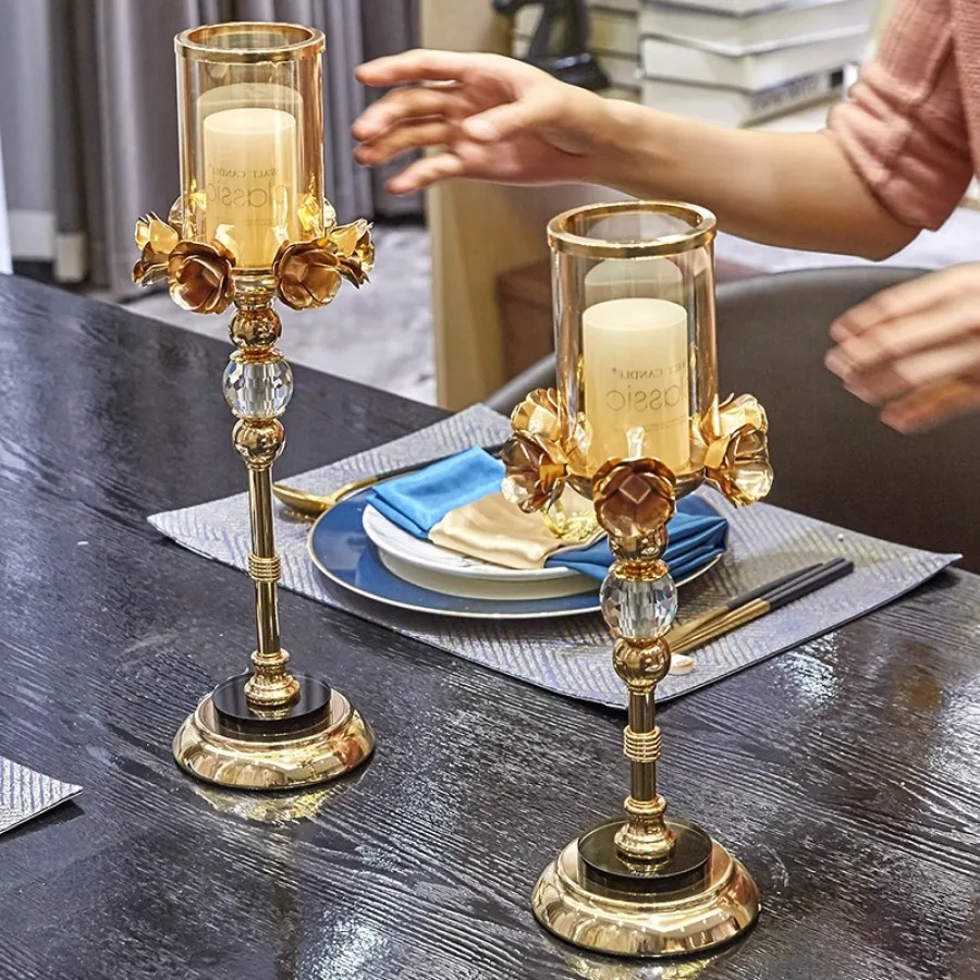 Свадебный подсвечник для улицы стойка хрустальный стеклянный декор стола