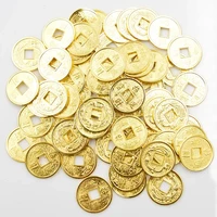 14mm 20mm golden chinese ancient feng shui lucky coin good fortune dragons antique wealth money for collection gift
