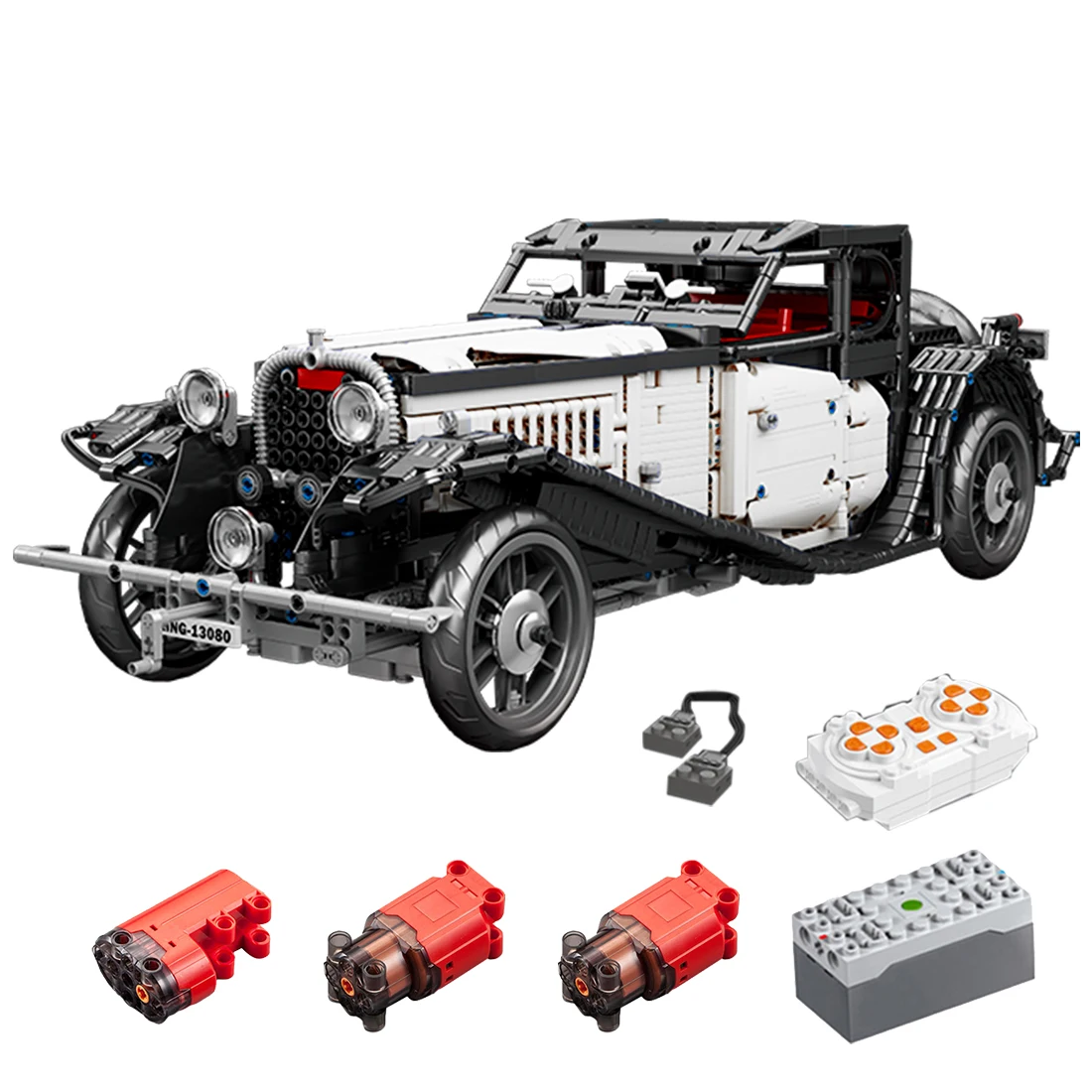 

3564Pcs DIY Assembly Toy Technical RC Dynamic MOCT50 Bubble Car Small Particles Building Blocks Set Model White