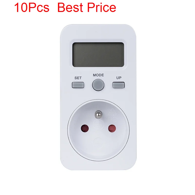 

10Pcs/lot French Small Screen Power Metering Socket Power Monitor Intelligent Charging Socket Charging Device