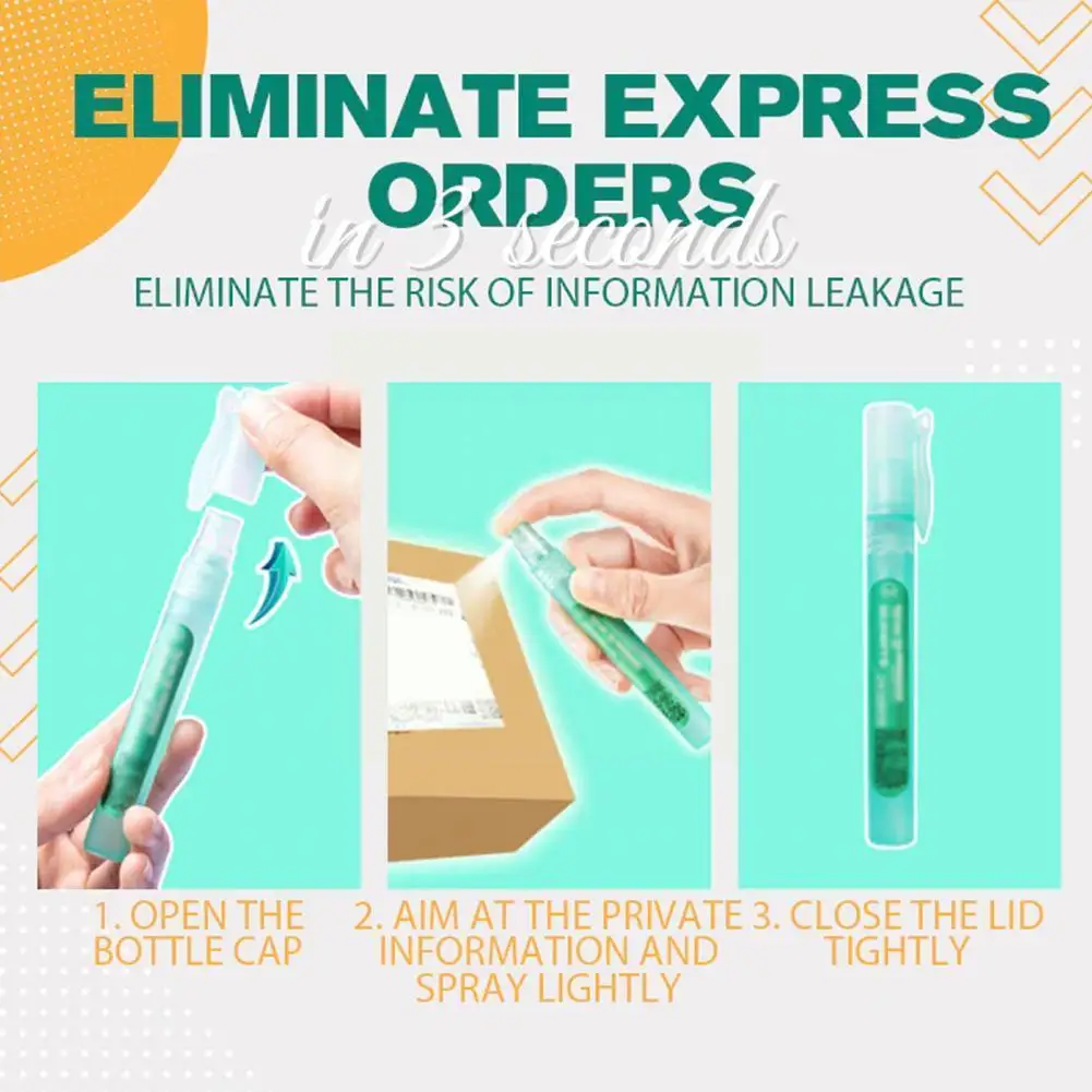 

200 Times Spraying 10ml Thermal Sensitive Paper Spray Type Spray Remover Privacy Seal Security Cover Eliminator Liquid Port Q2v0