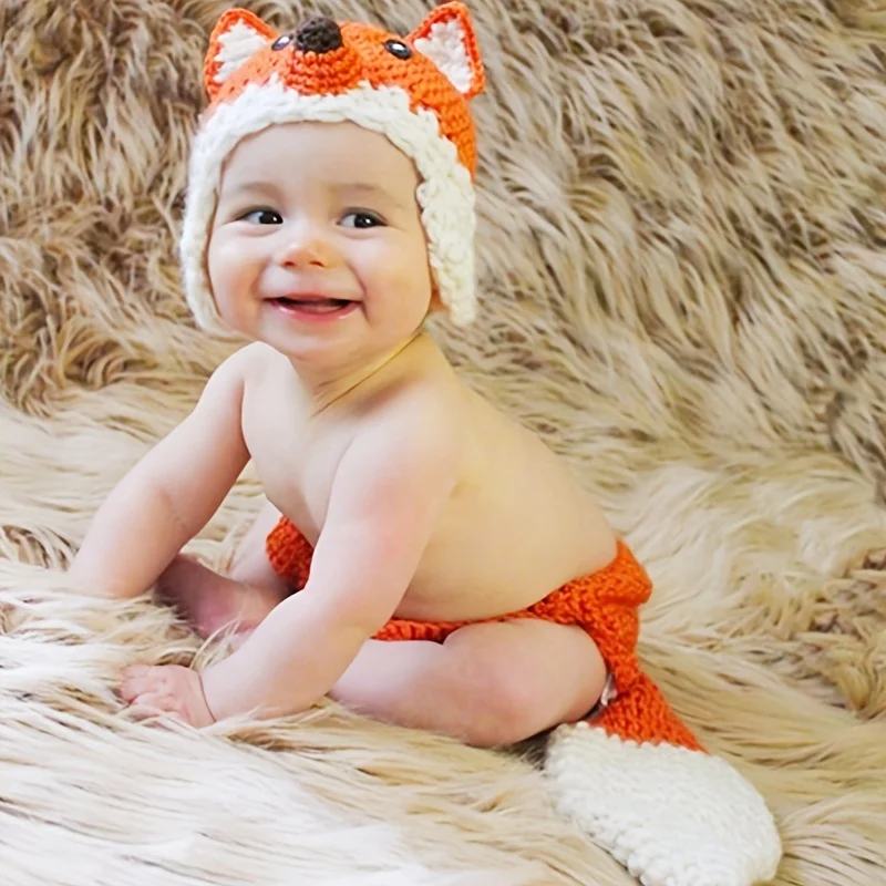 

30 Types Babies Accessories Newborn Photography Props Animal Cartoon Baby Costume Handmade Knite Boys Girls Clothes
