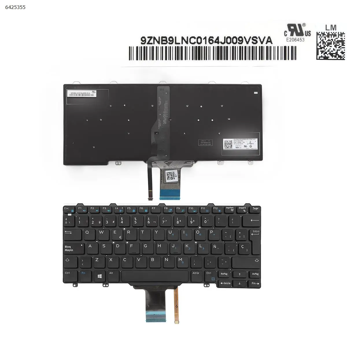 

SP Клавиатура для ноутбука DELL Latitude E7250 E5250 E5270 с черной подсветкой