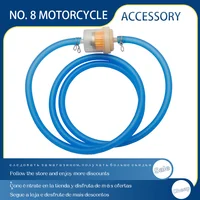 5 pairs 6mm Motorcycle Gas Fuel Filter Petrol Pipe Hose Line + 4 Clips Moto Scooter Dirt Bike Yellow Red Blue Green Orange Black