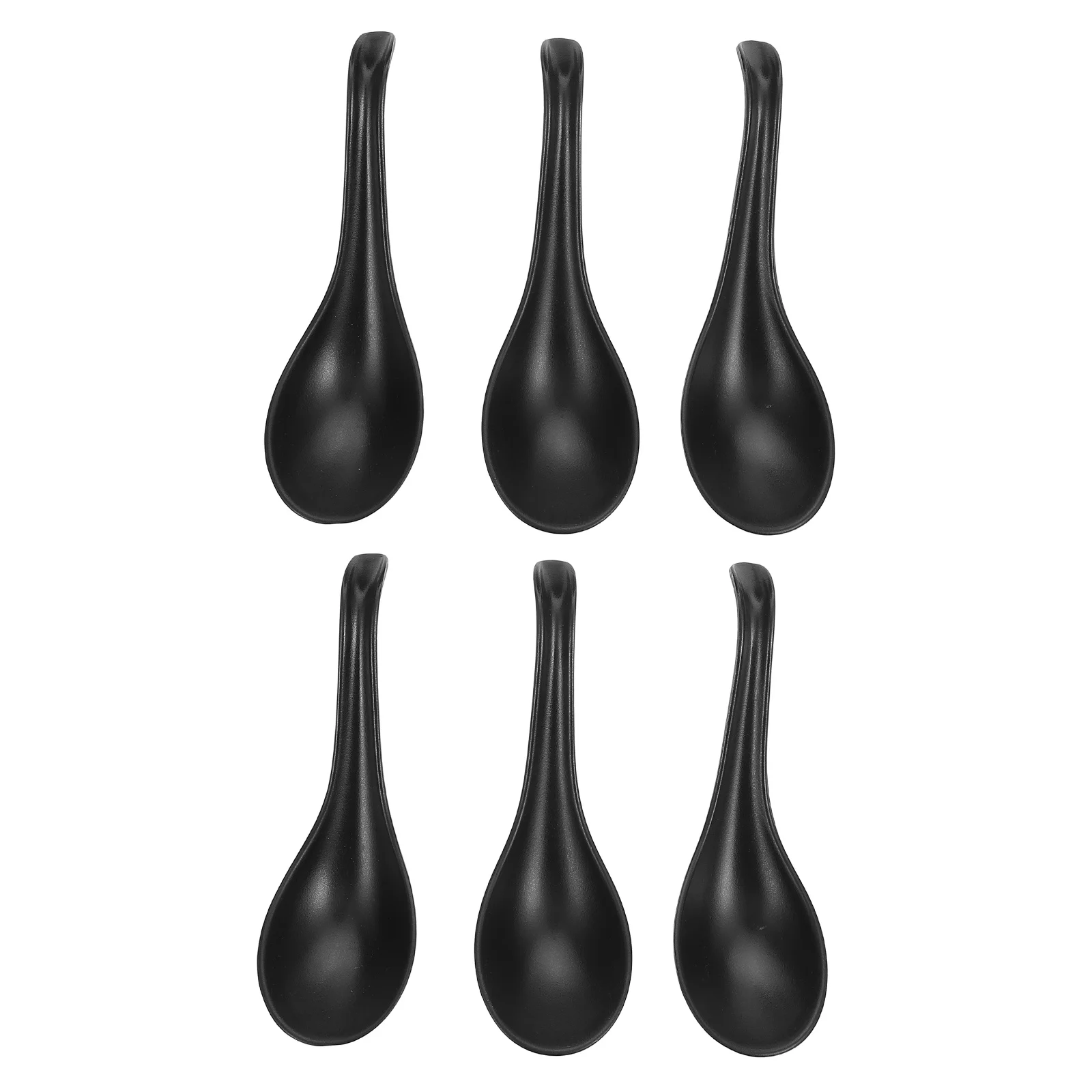 

6pcs Ramen Spoons Porridge Spoons Soup Spoons Kitchen Spoons Melamine Spoons Rice Spoons for Kitchen Home Hotels