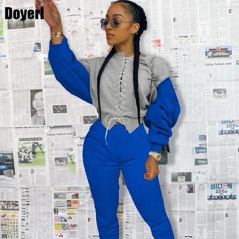 

Autumn Winter Sweatsuits for Women Set Joggers 2 Piece Tracksuit Sportwear Sweater and Sweatpants Set Women Two Piece Outfits