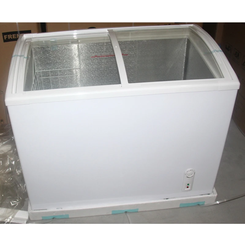 Для морозильной камеры с двойными дверцами из глубокого стекла 256L проволочной
