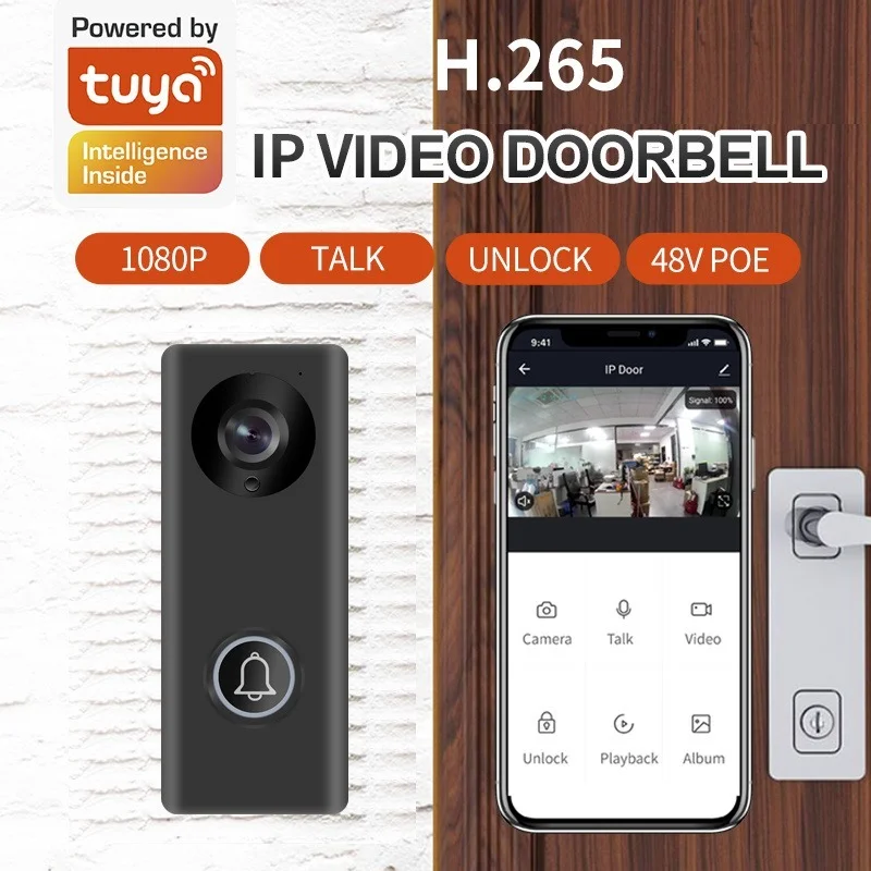 

Беспроводной дверной звонок 2mp 1080p с поддержкой Wi-Fi