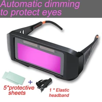 auto dimming welder glasses goggles protective sheet elastic headband shockproof protect eyes 152 65mm for welding cutting