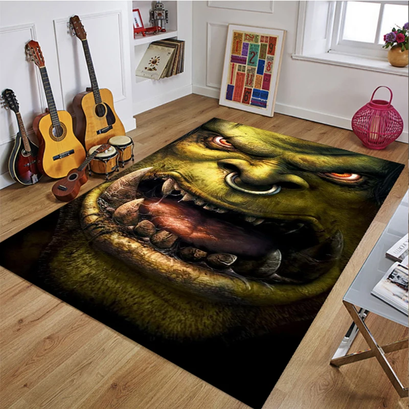 

3D game World of Warcraft printed carpet, living room, bedroom decorative carpet, kitchen and bathroom anti-skid mat Yoga mat