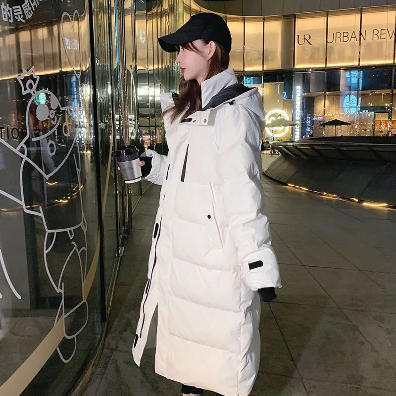 Winter Hooded Long Parkas Women Down Cotton Snow Wear Overcoat Thicken Warm Jackets New Loose Cotton Padded 2023 News S63