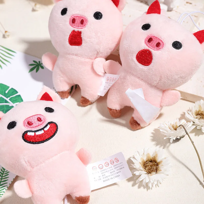 

Милые Мультяшные животные, розовая свинья, искусственная подвеска, креативный удивленный свинья, счастливая свинья, плюшевый рюкзак, очаровательные подарки на день рождения