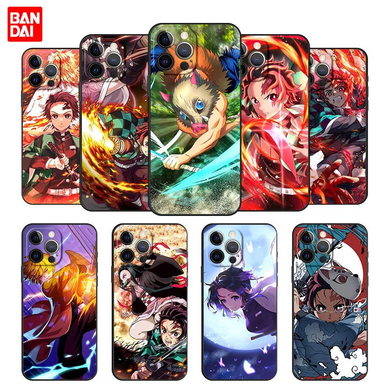 

Cover Case for Apple iPhone 11 13 12 SE Pro Max Mini 2020 12pro 11pro 13pro Bag Capa Armor Phone Soft Anime Cartoon Demon Blade