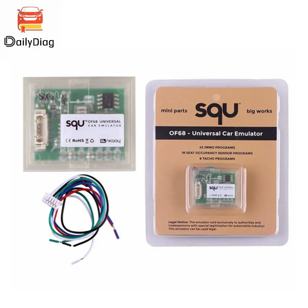 Универсальный автомобильный эмулятор сигнала SQU OF68 SQU OF80, сброс сигнала, программы Immo, диагностический датчик заполнения сидений для многобрендовых автомобилей, инструмент