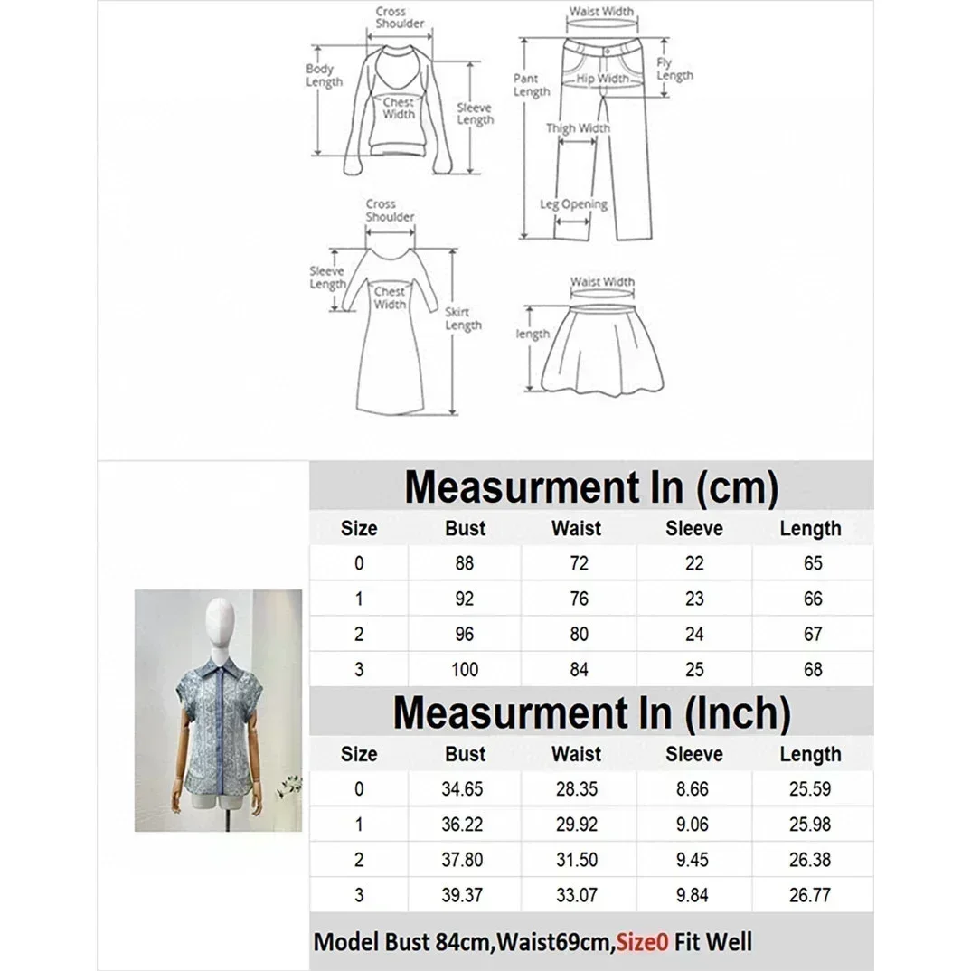 Новая коллекция 2023 светло-голубая винтажная блузка с короткими рукавами и